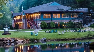 Cabin and lake