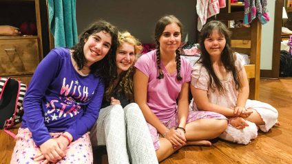 Photo of 4 campers in the bunks