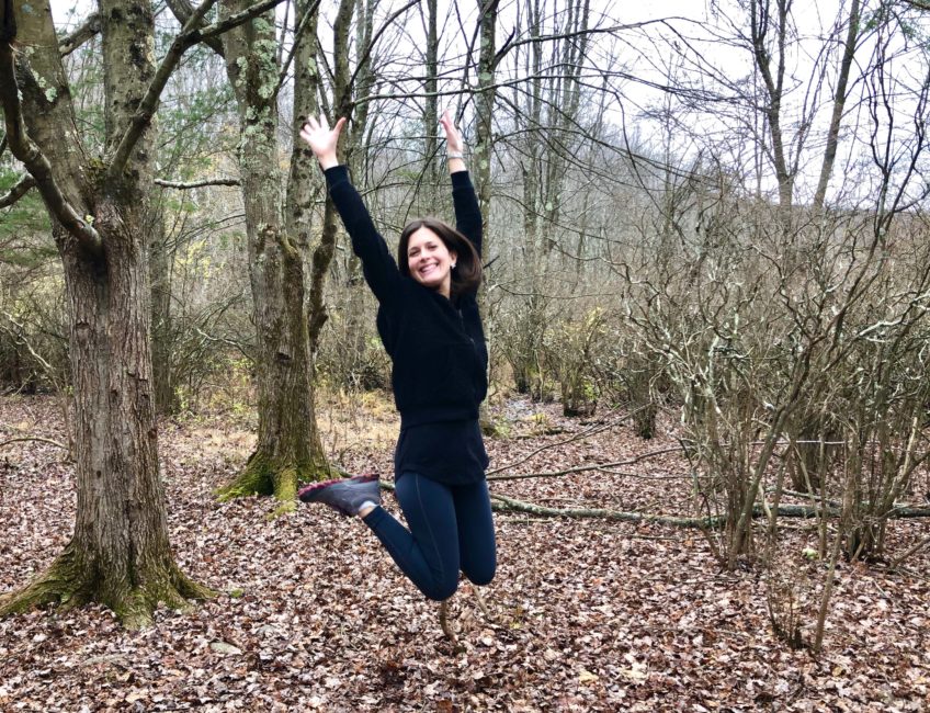 Photo of women jumping