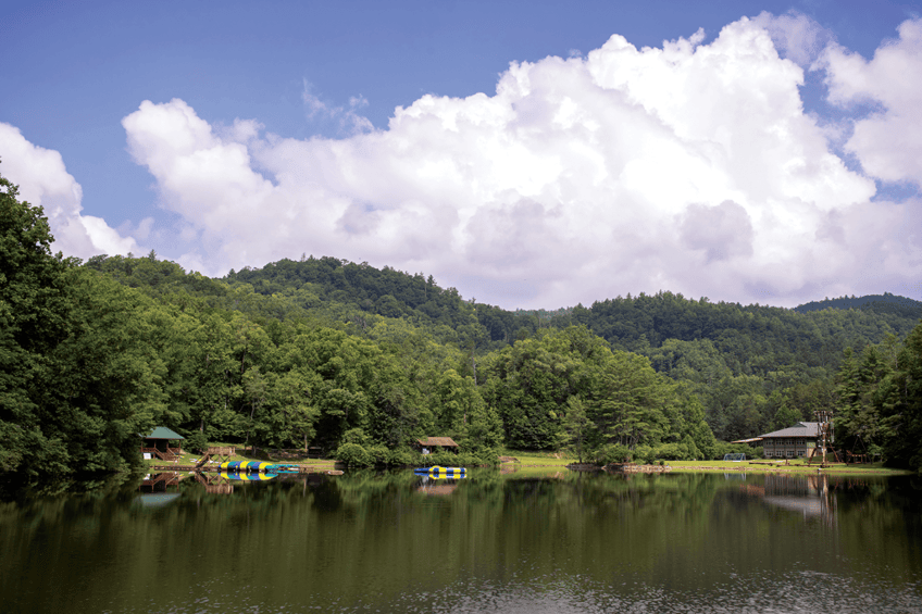 beauty shot of the lake at Ramah Darom