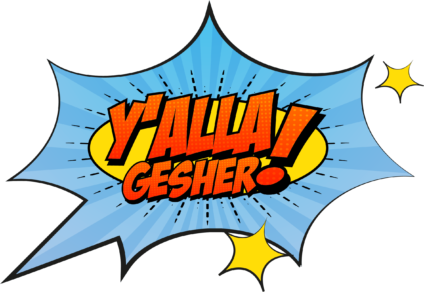 Y'alla Gesher cartoon style graphic logo